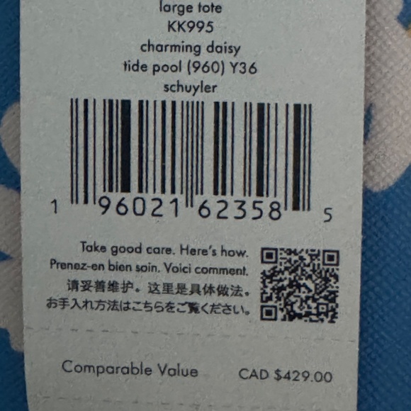 Kate Spade Blue Charming Daisy Tote Bag Purse w/ Matching Wallet NWT - Picture 5 of 5